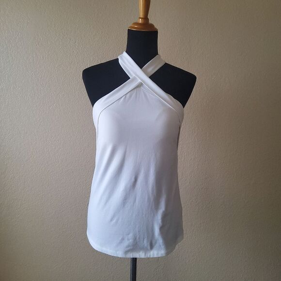 Soft Surroundings Halter Tank Knit Top XS White New - Picture 2 of 7